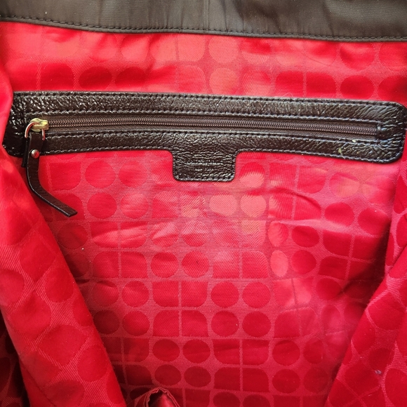 Kate Spade New York Handbag Tote Brown Nylon Shoulder Bag Double Handle Purse - Picture 13 of 13